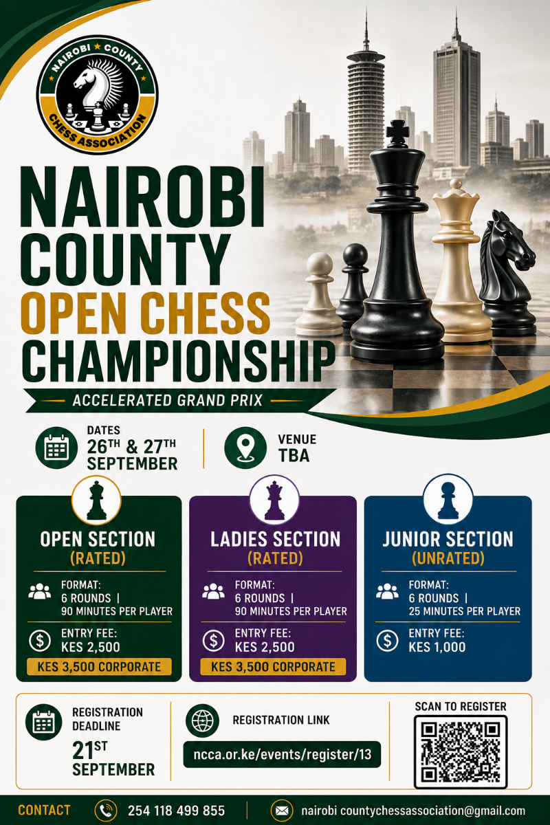 Nairobi County Open Chess Championship 2026 Poster